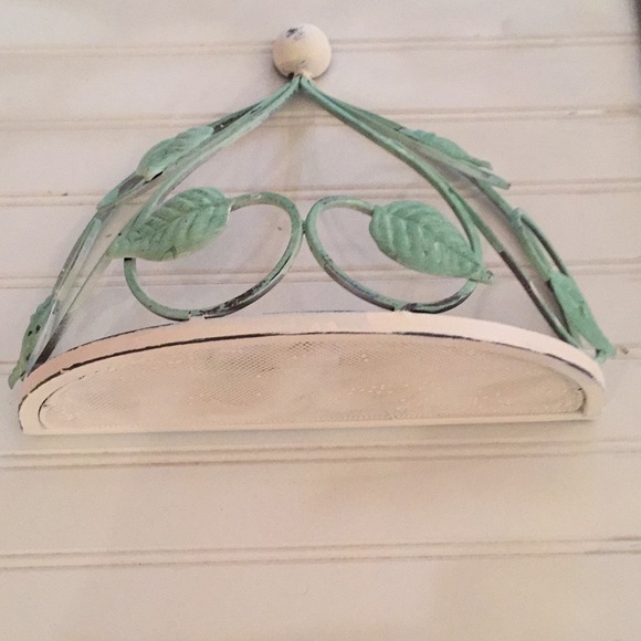 Decorative Metal Distressed Half Moon Shelf - Picture 2 of 9